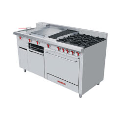 CORIAT MULTIPLE MASTER Estufa a Gas 4 Fuegos, Plancha, Asador, Freidor, Gratinador y Horno