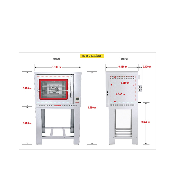 CORIAT HC-35-C-XL Horno De Conveccion a Gas 5 Charolas 65x45