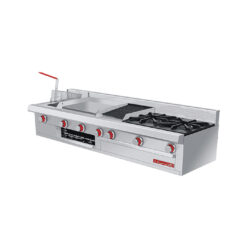 CORIAT MULTIPLE PETIT DE MESA Estufa A Gas 2 Fuegos, Plancha, Asador, Freidor y Gratinador