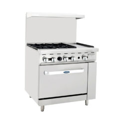 1 Plancha "derecha" y 1 horno Frente costados y charolas en a.inox. 430